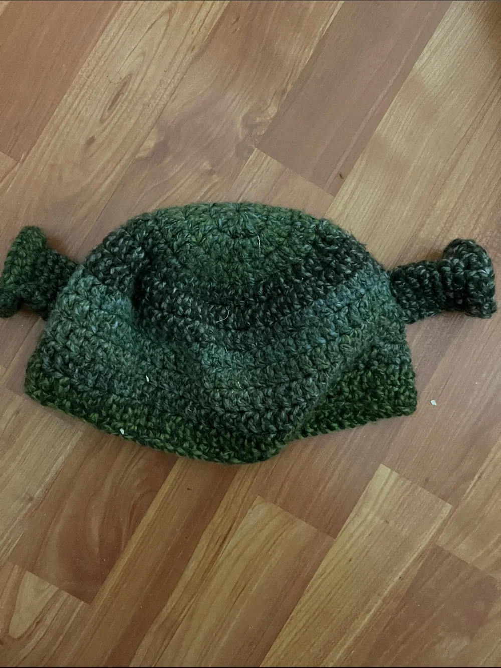 Handmade Crocheted Shrek Hat